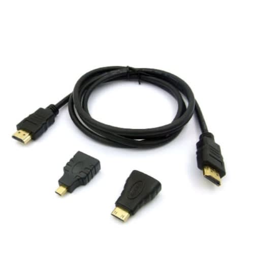 Full HD 3 In 1 HDMI To HDMI + Mini HDMI + Micro HDMI Cable