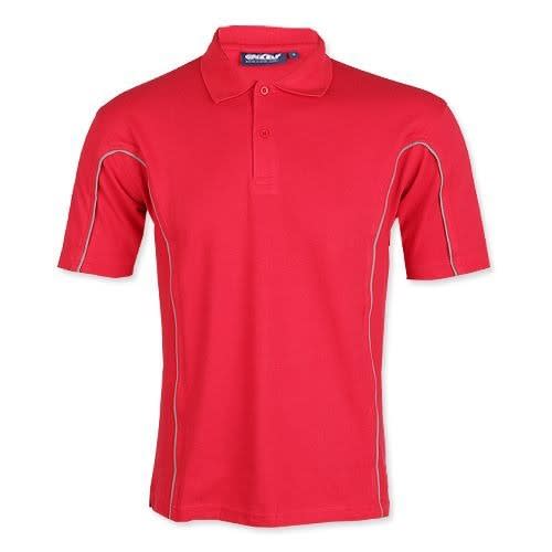 Mens Contrast Tip Polo In Red