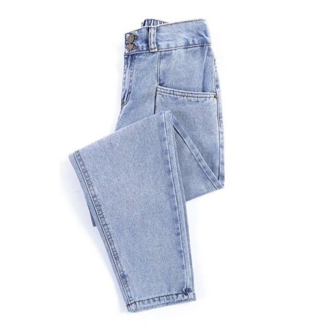 Korean Jeans Women Boyfriend Pants Oversize High Waist Jeans Elastic Explosive