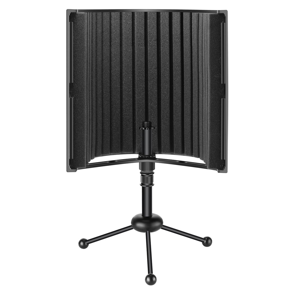 Tabletop Compact Microphone Isolation Shield With Tripod Stand, Mic Sound Absorbing Foam For Studio Sound Recording, Podcasts, Vocals, Singing, Broadcasting (Mic And Shock Mount Not Included)