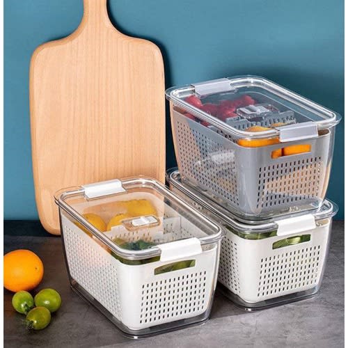 Storage Acrylic Containers - 3 Pcs - 3.7Litres