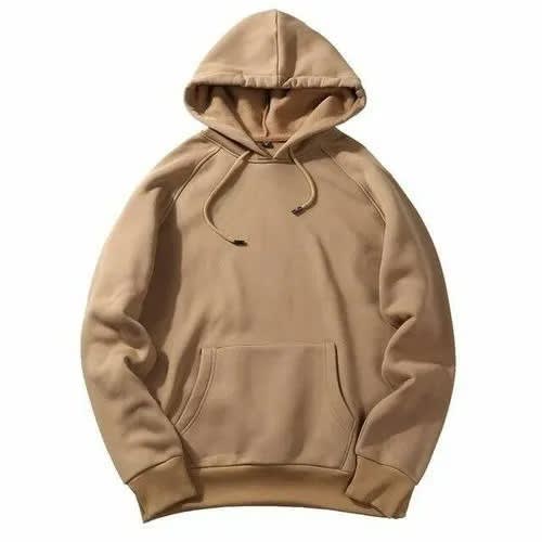 Plain  Hoodies - Brown