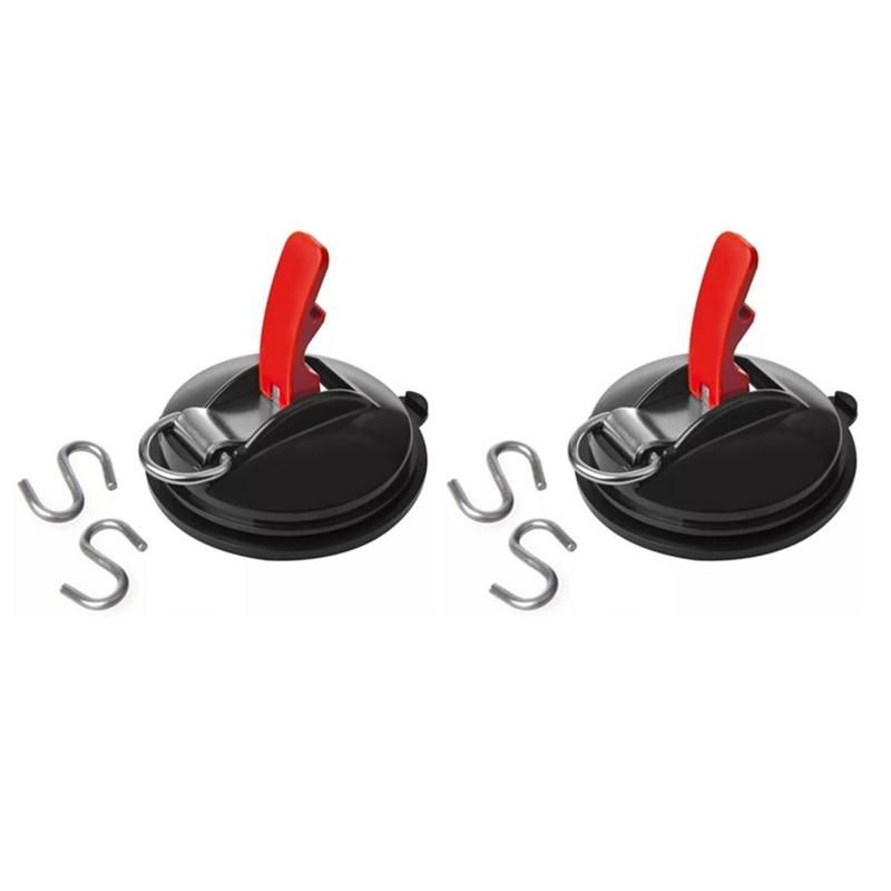 2Pcs Car Suction Cup Hook Holder Tensioning Sucker for RV Bo