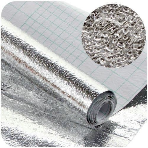 Kitchen Oilproof Waterproof Foil Sticker Wallpaper - Silver