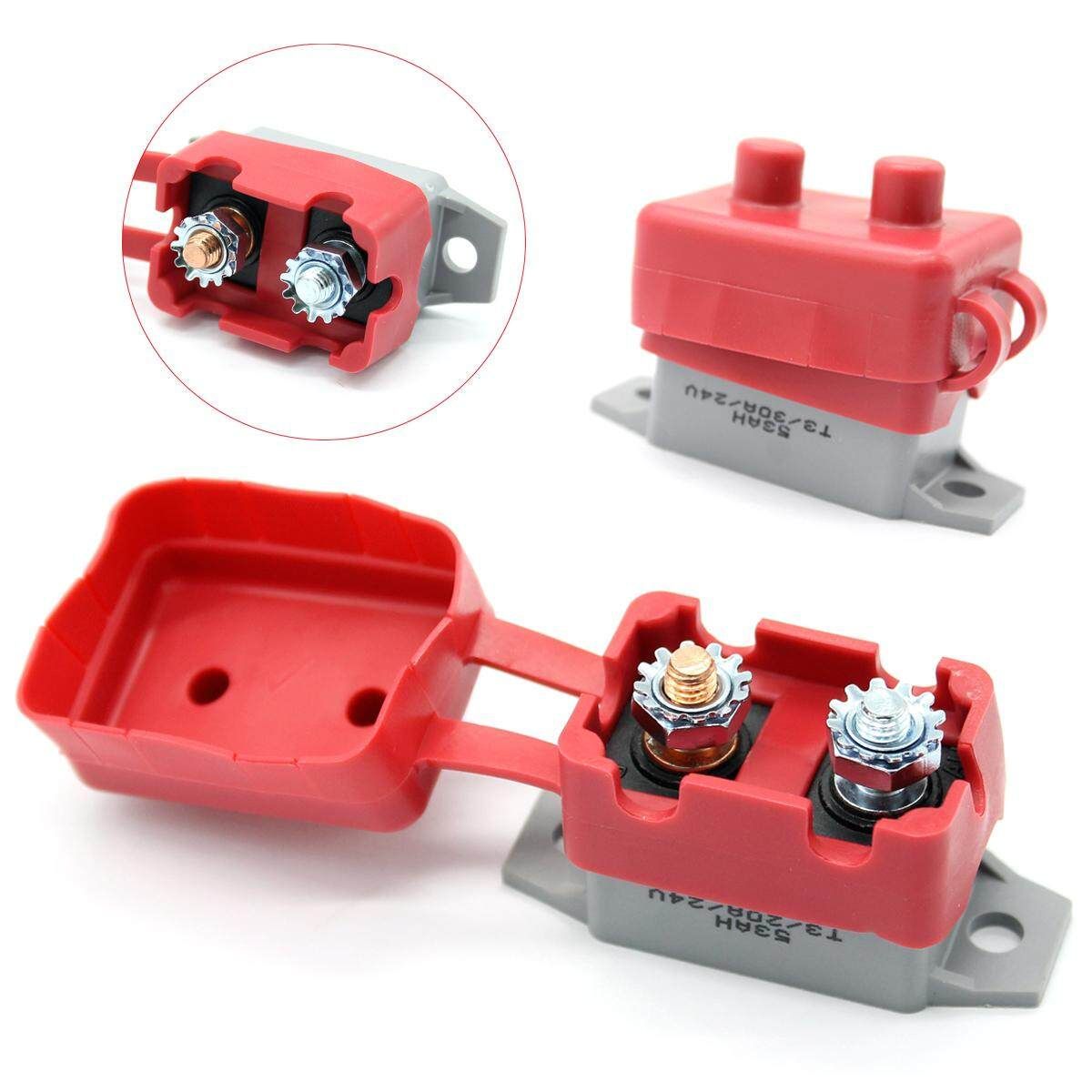 30 40 50 AMP Stud Reset Circuit Breaker Fuse Car Truck Insulated Protector Cover