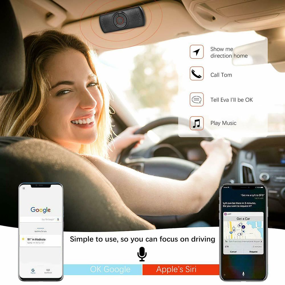 Wireless Car Kit Set Handsfree Speakerphone