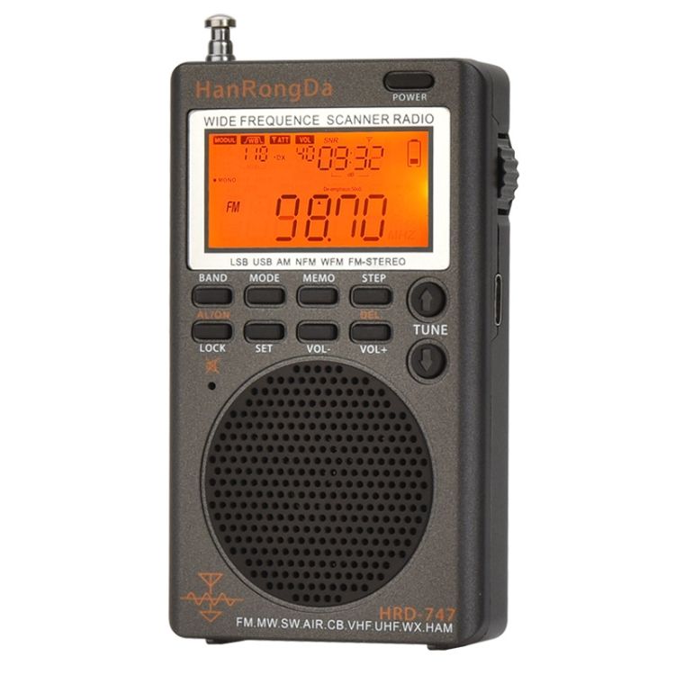 HanRongda HRD-747 Portable Full Band Digital Display Radio