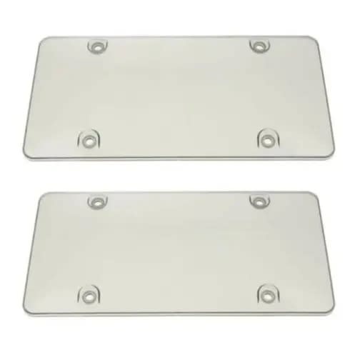 Universal Plastic Plate Number Cover -  Frame - 2pcs  - 6x12 Inch
