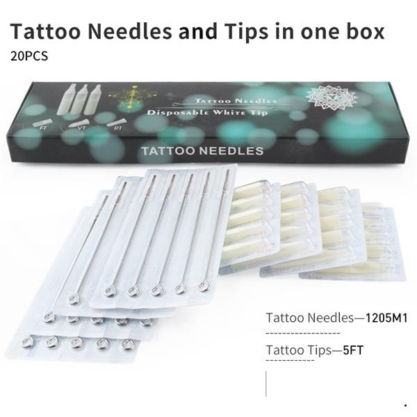 Disposable & Tips And 40PCS- Box Mixed Professional Tips FT Needles Plastic Tattoo Tattoo Tattoo White M1 (M1+FT) Needle With
