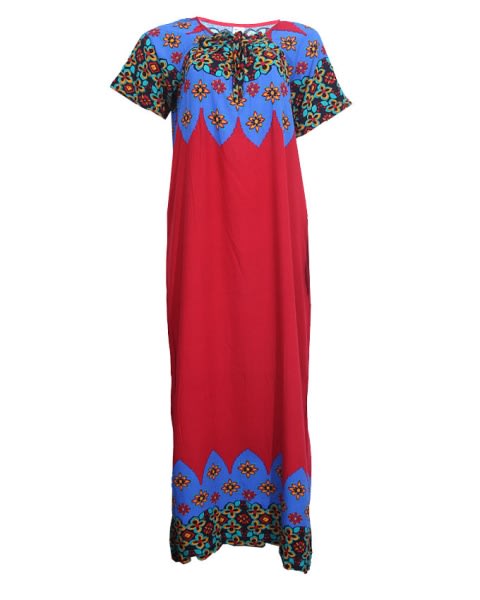 Edgware Maxi Dress with Flower Print - Multicolour
