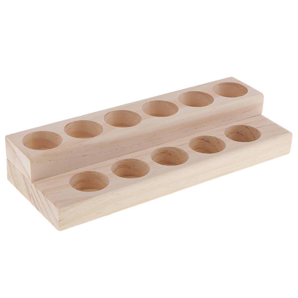 11 Slot Wood Essential Oil Box Case Organizer Rack For Storage Display