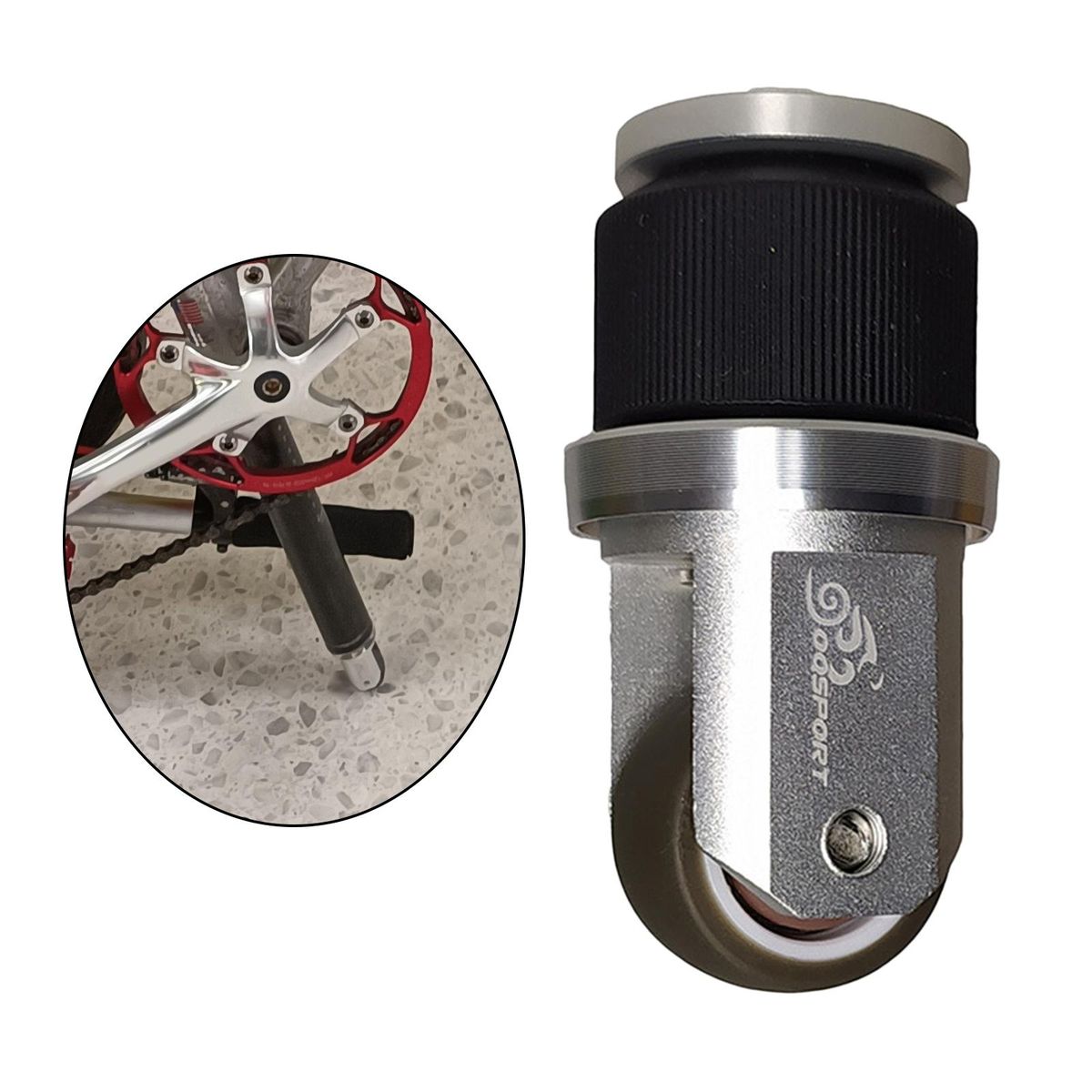 Folding Bike Auxiliary Roller Pushing Wheel Assistor Wheel For Silver