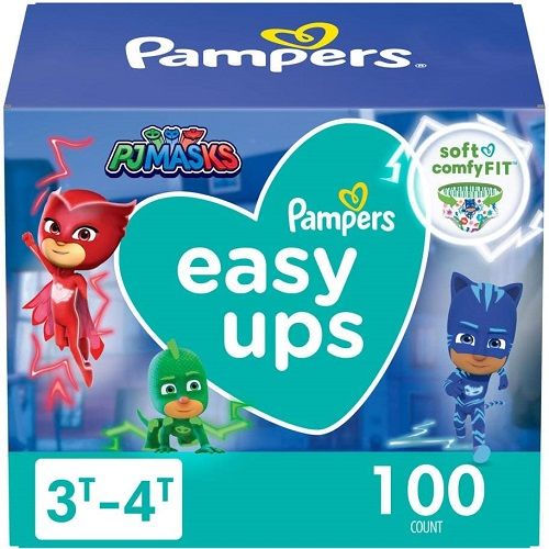 Easy Ups Training Pants Boys, 3T-4T (Size 5), 100 Count