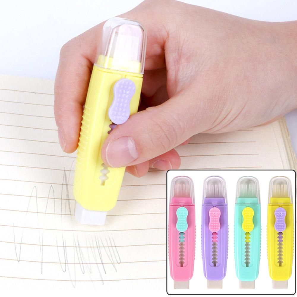2PCS Portable Rubber Eraser with Brush