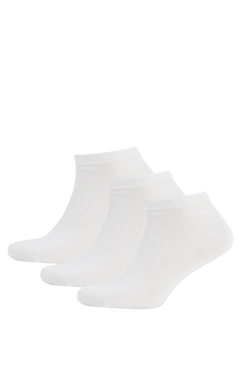 3 Pieces Man Low Cut Socks - White