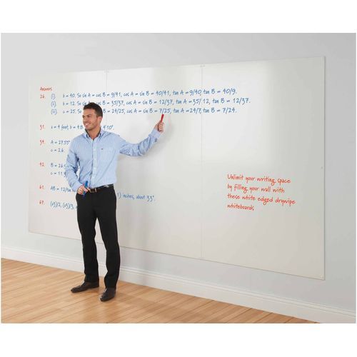 White Marker Board - 4 X 8 Feet WITH 1 PACK MARKER AND DUSTER (NON MAGNETIC)