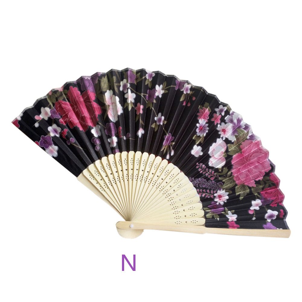 Bamboo Beautiful For Pocket Chinese Wedding Folding Vintage Held Flower Summer Gifts Colorful Party Fan Dance Party Wedding Hand