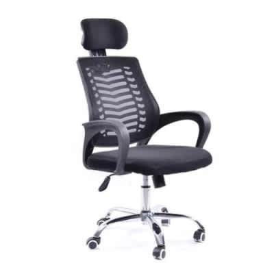 Swivel Mesh Chair With Headrest & Office Table Set