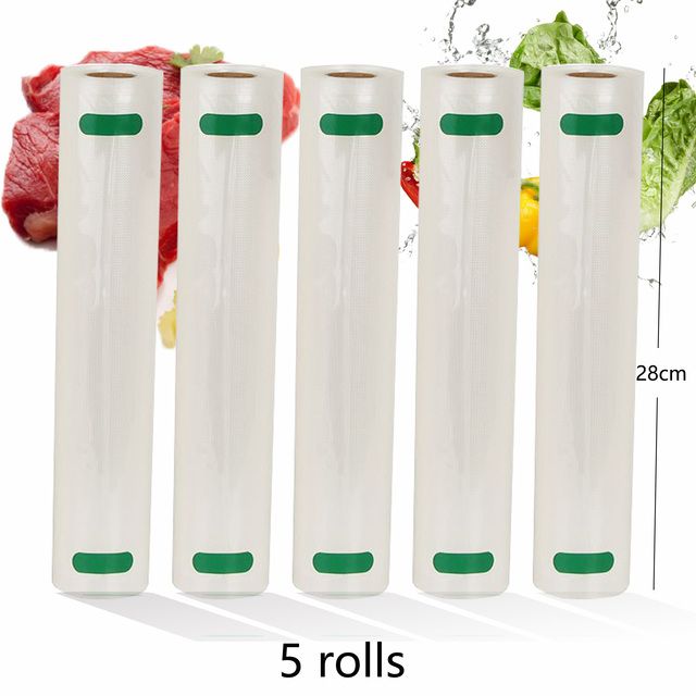 Bpa Free 5 Rolls/lot Kitchen Food Vacuum Bag Storage Bags