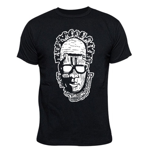 Ivory Print Tshirt - Black