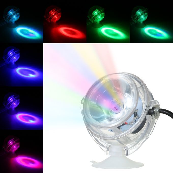 Aquarium Waterproof LED Spotlight Submersible Light Convex
