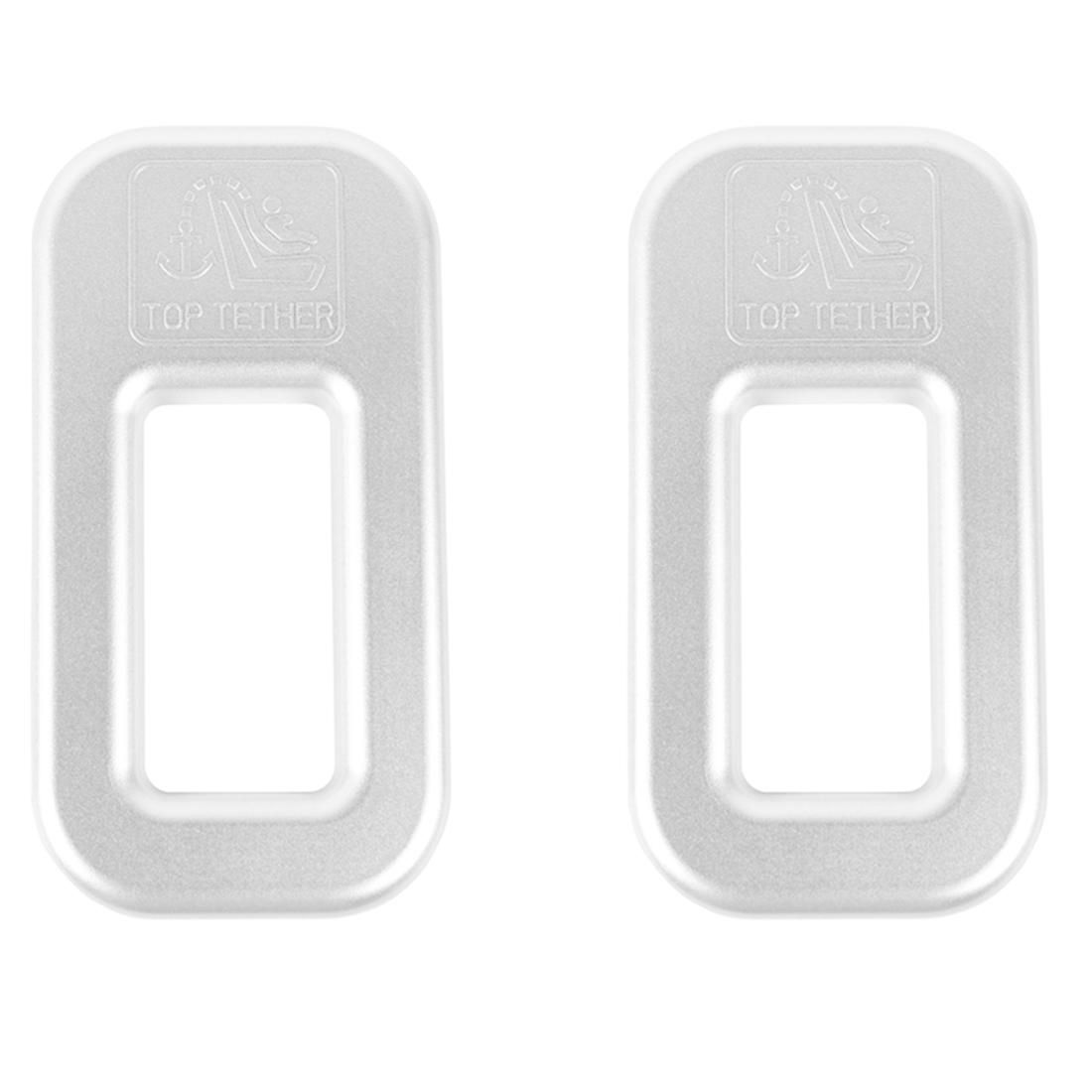 Car Safety Fixing Buckle Cover Stickers Silver