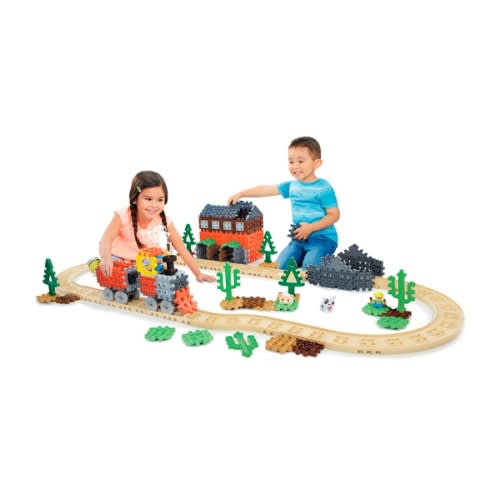 Waffle Blocks Steam Train - 48 x 81 x 11.5" - 173 Pcs
