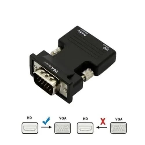 1080p Signal Output Converter- Hdmi Female To Vga Male Converter With Audio Adapter