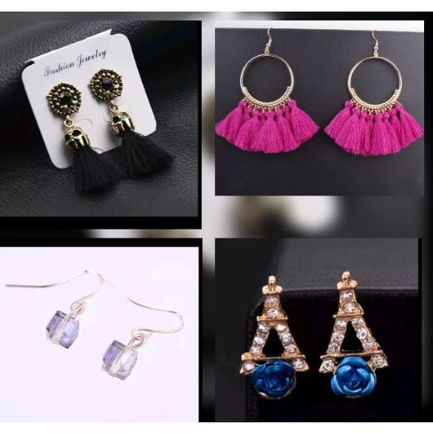 Vintage Studs & Tassel Earrings - 4 Pairs