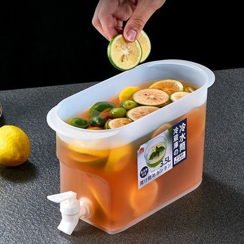Freezer Water Jug Lemon Juice Pitcher Container Dispenser