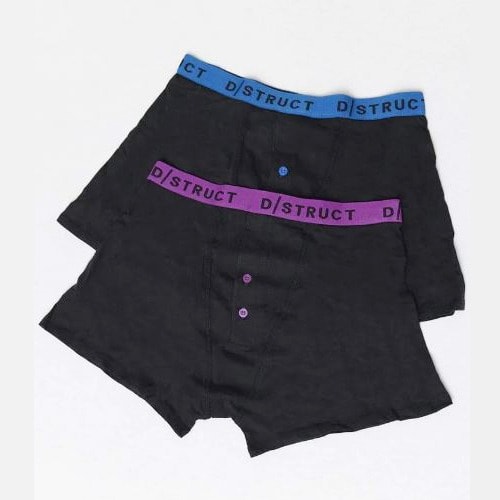 Men's 2 Pack Boxer Shorts In Black