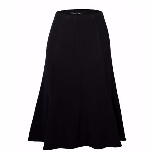 Ladies Flare Maxi Skirt - Black