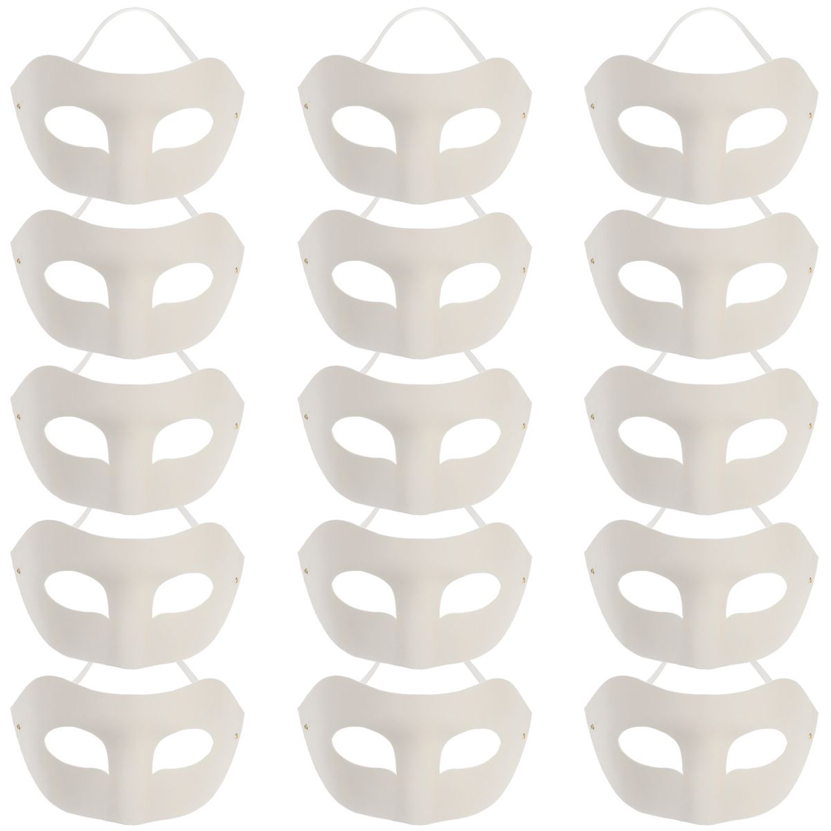 15pcs Paintable Paper Mask Masquerade Masks For Decorating DIY