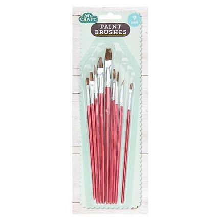 Paintbrushes, 9-Piece