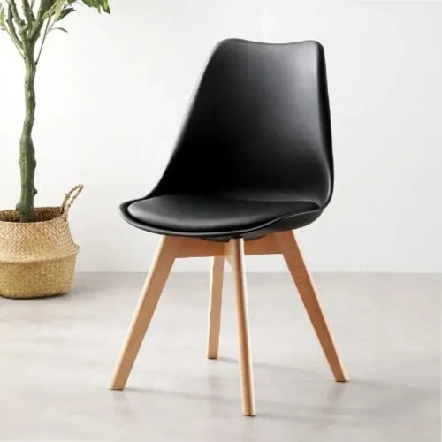 Modern Shaped Chair With Wooden Legs