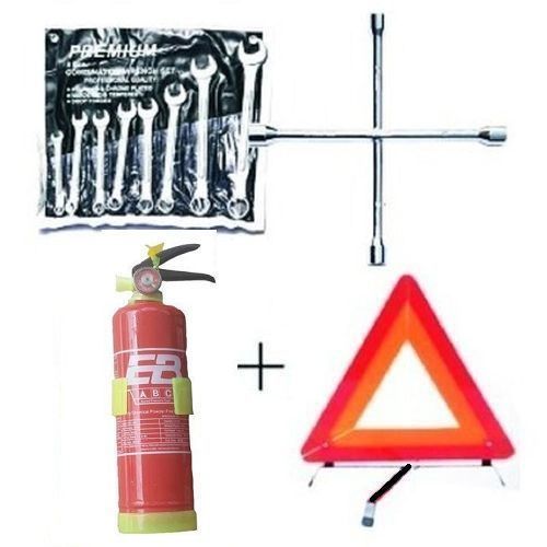 Fire Extinguisher + Set Of Emergency Car Kit