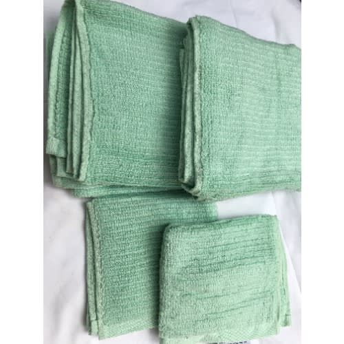 100% Hygro Cotton 4-piece Hand And Washcloth Towel Set - Green