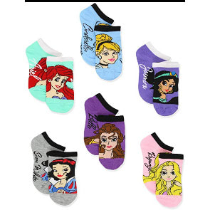 Girls No-show Socks - Set Of 6