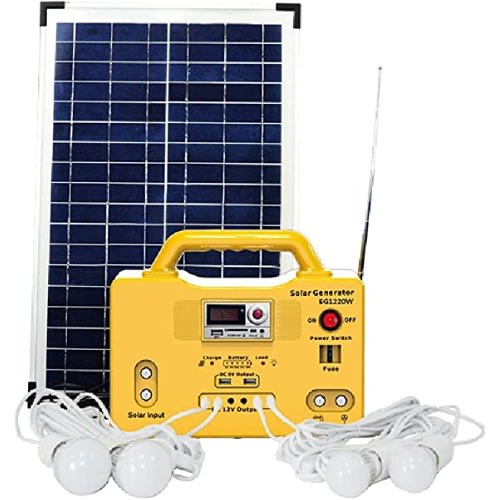 Solar Kits With Six Led Bulbs, Usb Port