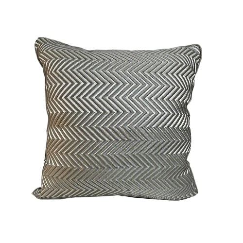 Throw Pillow- 45x45cm- Grey Stripe