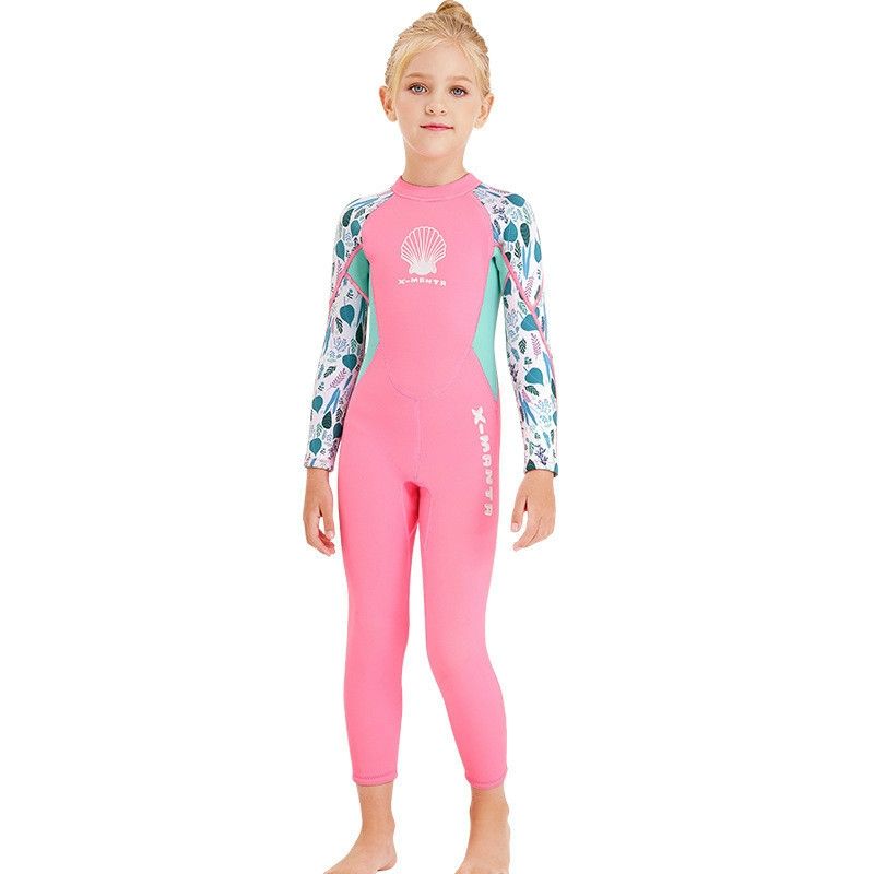 Shell Pattern Children Diving Suit One-piece Swimsuit Snorkeling Surfing Anti-jellyfish Clothing