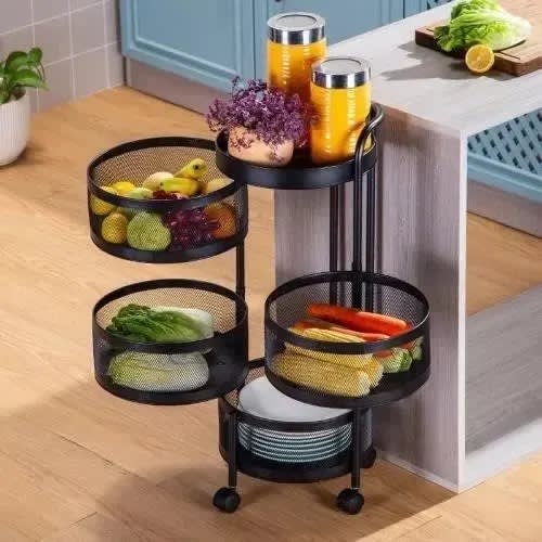 Rotating Basket Rack - 4 Layers