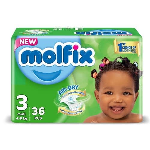 Molfix Midi Diaper Size 3 - 36 Count