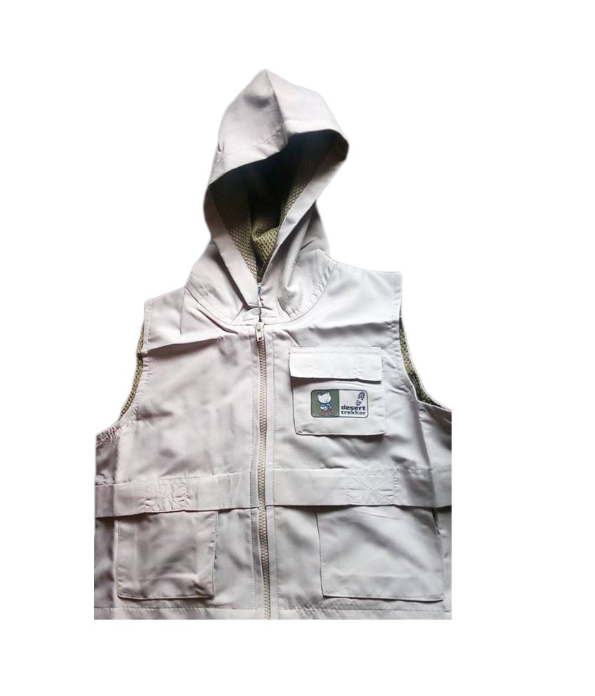 Baby Boys Beige Suit Waistcoat With Hood Kids Clothes Shirt