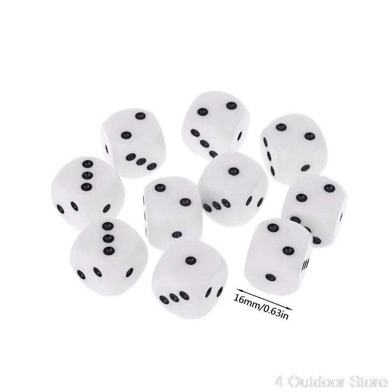 10Pcs 16mm D3 Six Sided Dices Beads ForRPG Poly Desktop Table Playing Games Ju26 20 Dropship