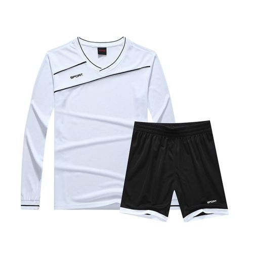 Sports Long Sleeve T-shirt Shorts Men Soccer Jersey Set