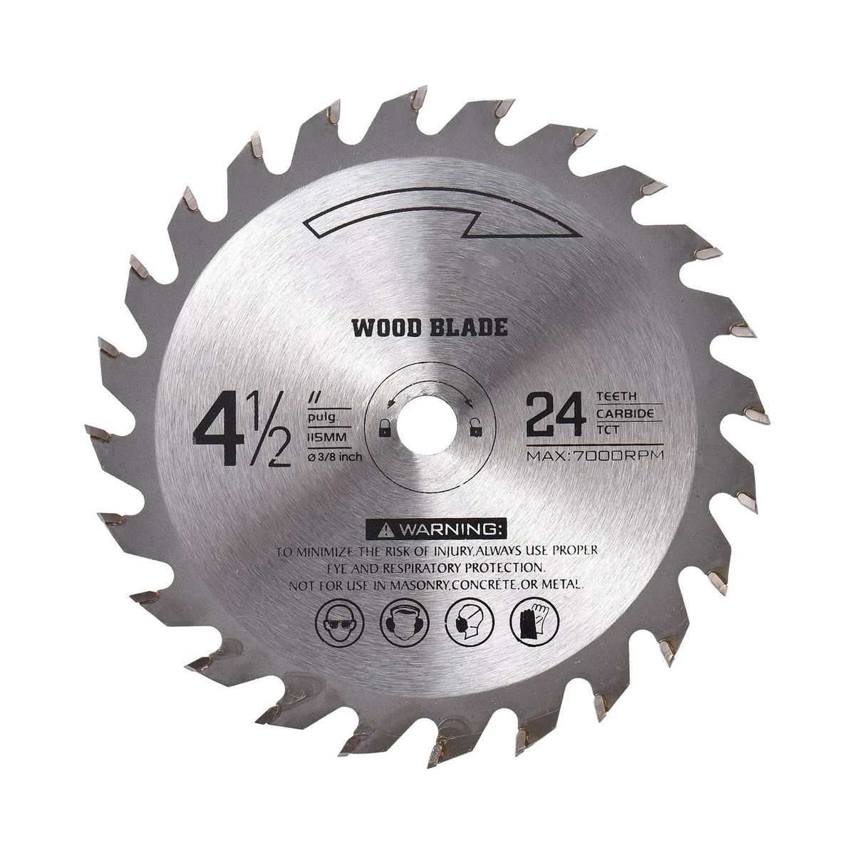 24T-TCT Wood Cutting Disc 115mm*10mm Circular Saw Blade Alloy Steel 24 Teeth Carbide Finishing Saw TCT Wood Cutter for Woodworking Wood Cutting 1-1/4 inch (32MM) Arbor (US 3/8inch 9.5mm)