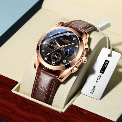 Men's Leather Wrist Watch