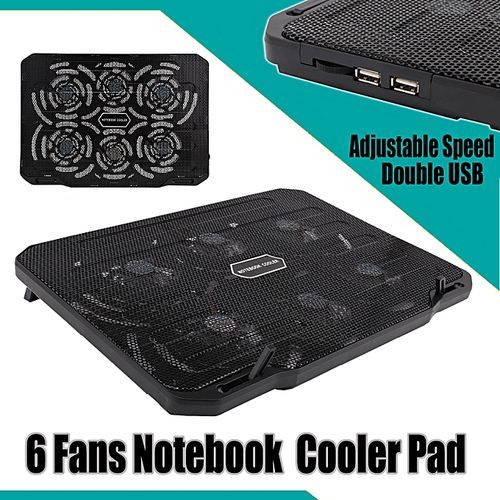 Fans Laptop Cooler Stand For 15.4" 15.6" 17" (7-17 Inch) Cooling Pad Double Stand Design
