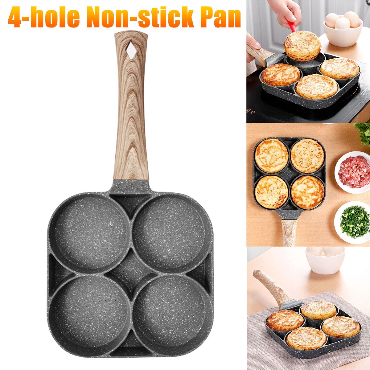 Four-hole Frying Pot Pan Thickened Omelet Pans Non-stick Egg Pancake Steak